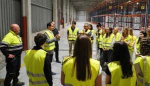 supply chain students on a tour at ct-burgos on a study abroad trip to Spain