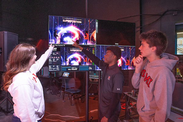 XR stage with Physics related backgrounds