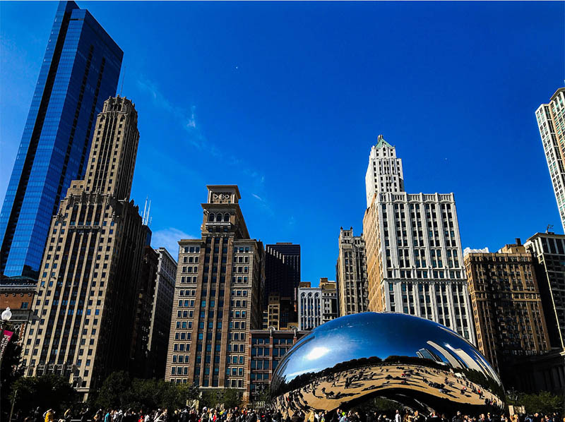 The Bean at Millenial park in Chicago
