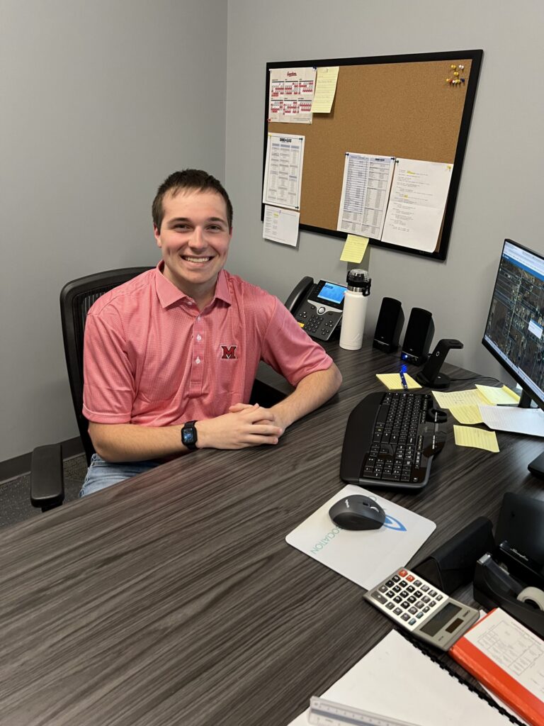 Grant Keller at his desk